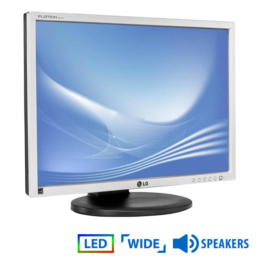 Used Monitor E2210 LED/LG /22”/1680x1050/Wide/Silver/Black/w/Speakers/Grade B/D-SUB & DVI-D