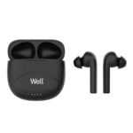 Ακουστικό In-ear Bluetooth GHOSTBK Wireless earphones με docking station μαύρο Well EARPHONE-BT-GHOS