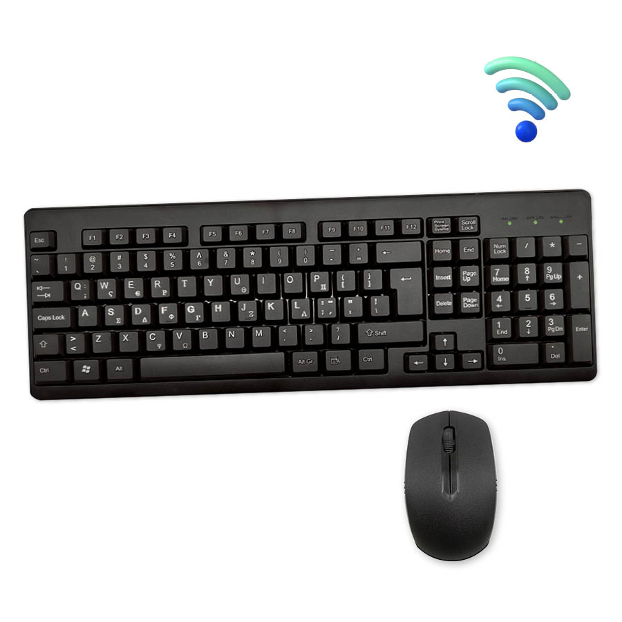 Σετ Πληκτρολόγιο-Ποντίκι Ασύρματο USB KW-4401W Sparkline