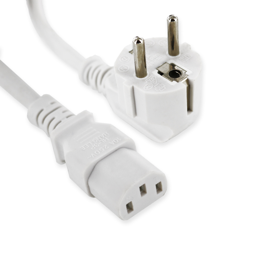 Power Cable for PC 1.5 Meter White