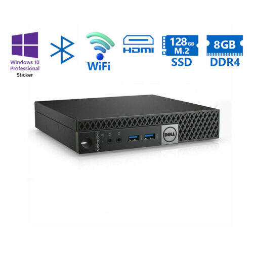 Dell 7040 DM WiFi i5-6500T/8GB DDR4/128GB M.2 SSD/No ODD/10P Grade A Refurbished PC