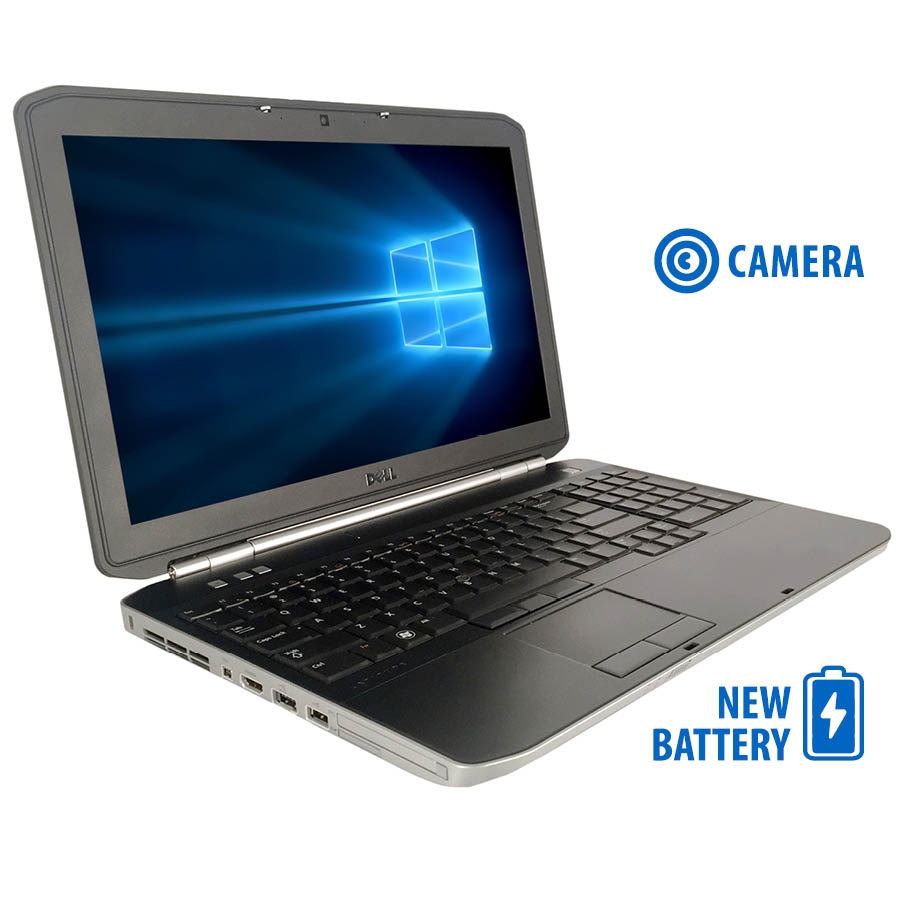 Dell Latitude E5530 i5-2520M/15.6"/4GB DDR3/320GB/DVD/Camera/New Battery/7P Grade A Refurbished Lapt
