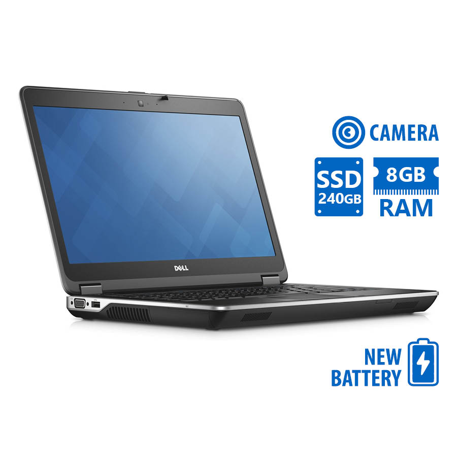 Dell Latitude E6440 i5-4310M/14"/8GB DDR3/240GB SSD/DVD/Camera/New Battery/7P Grade A Refurbished La
