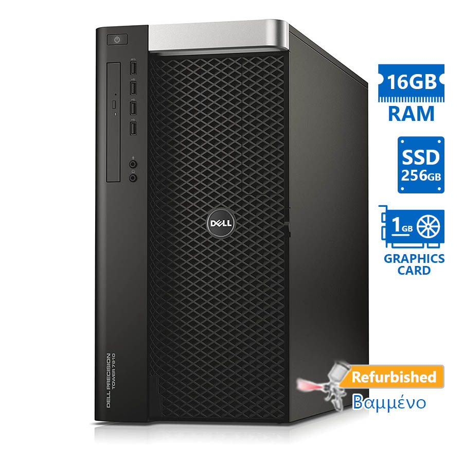 Dell Precision T7610 Tower Xeon E5-1650v2(6-Cores)/16GB DDR3/256GB SSD/Nvidia 1GB/DVD/7P Grade A+ Wo