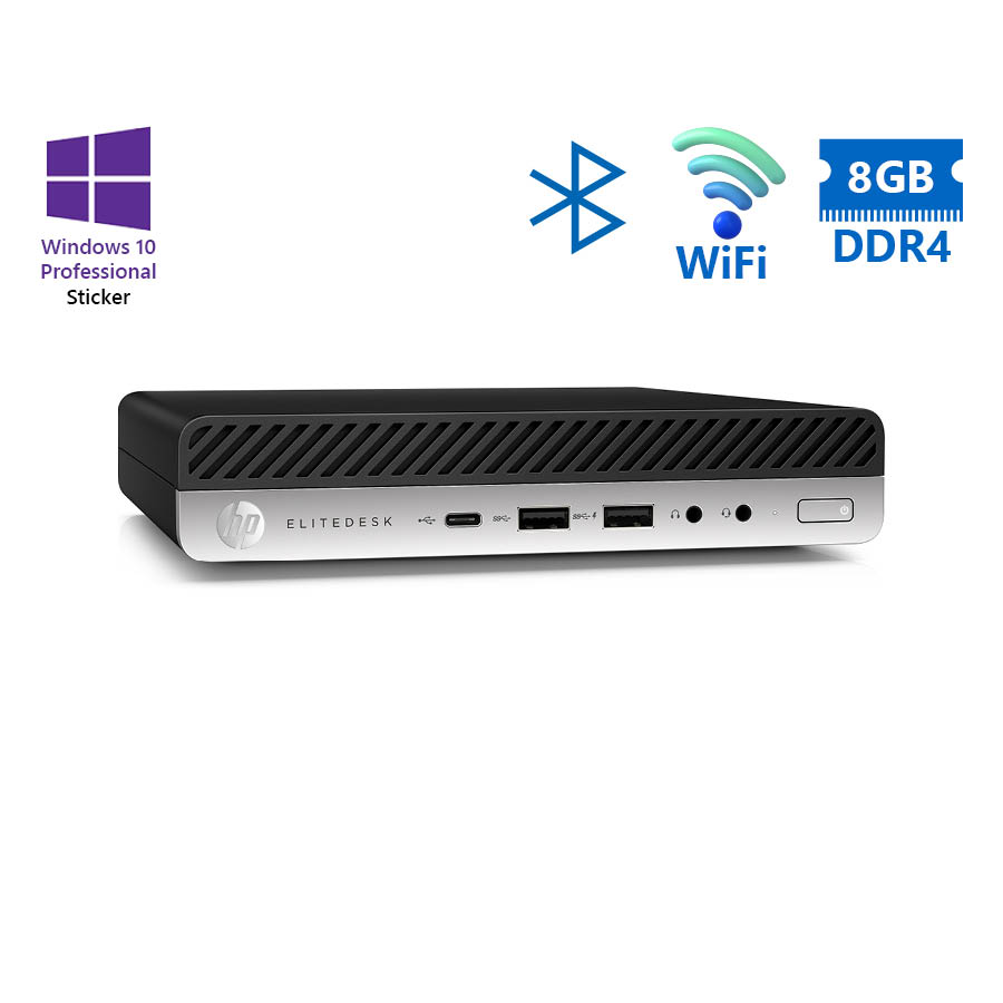 HP EliteDesk 705G4 DM WiFi AMD Ryzen 5Pro 2400G/8GB DDR4/500GB/No ODD/10P Grade B Refurbished PC