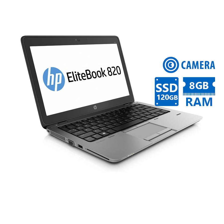HP Elitebook 820G1 i5-4300U/12.5"/8GB DDR3/120GB SSD/No ODD/Camera/8P Grade A Refurbished Laptop