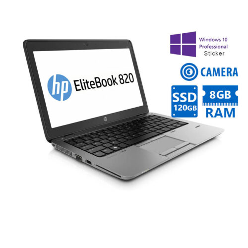 HP Elitebook 820G2 i7-5500U/12.5"/8GB DDR3/120GB SSD/No ODD/Camera/10P Grade A Refurbished Laptop