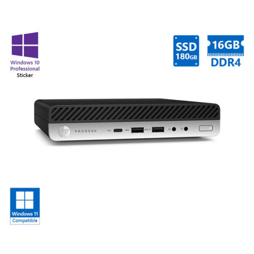 HP ProDesk 600G4 DM i5-8500T/16GB DDR4/180GB SSD/No ODD/10P Grade A Refurbished PC
