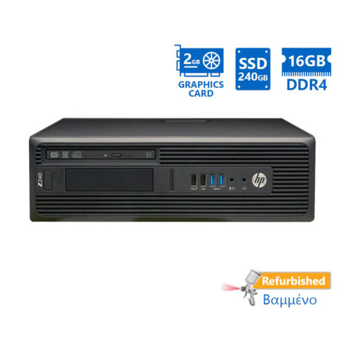 HP Z240 SFF Xeon E3-1245v5(4-Cores)/16GB DDR4/240GB SSD/DVD/Nvidia 2GB/8P Grade A+ Workstation Refur