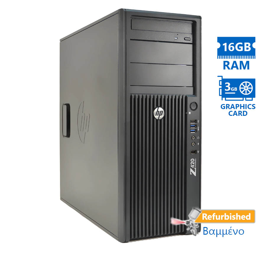 HP Z420 Tower Xeon E5-1650v2(6-Cores)/16GB DDR3/1TB/Nvidia 3GB/DVD/7P Grade A+ Workstation Refurbish