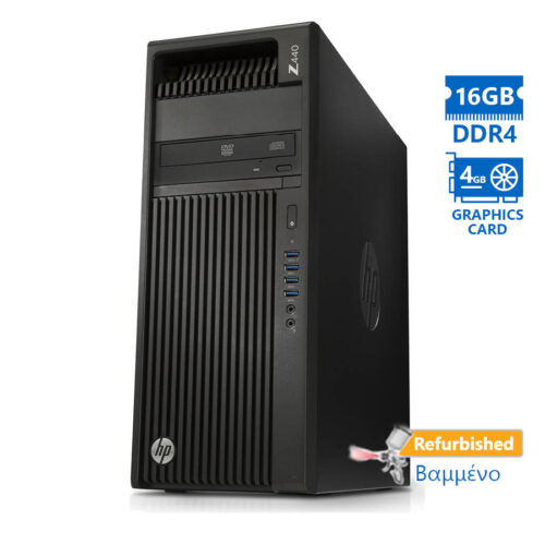 HP Z440 Tower Xeon E5-1650v3(6-Cores)/16GB DDR4/1TB/Nvidia 4GB/DVD/8P Grade A+ Workstation Refurbish