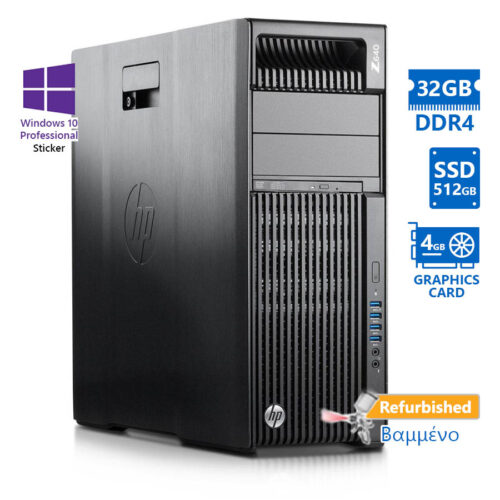 HP Z640 Tower Xeon E5-2630v3(8-Cores)/32GB DDR4/512GB SSD/Nvidia 4GB/No ODD/10P Grade A+ Workstation