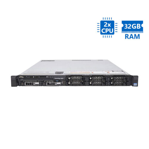 Refurbished Server Dell Poweredge R620 R1U 2xE5-2630v2/32GB DDR3/No HDD/8xLFF/2xPSU/DVD/Perc H710 mi