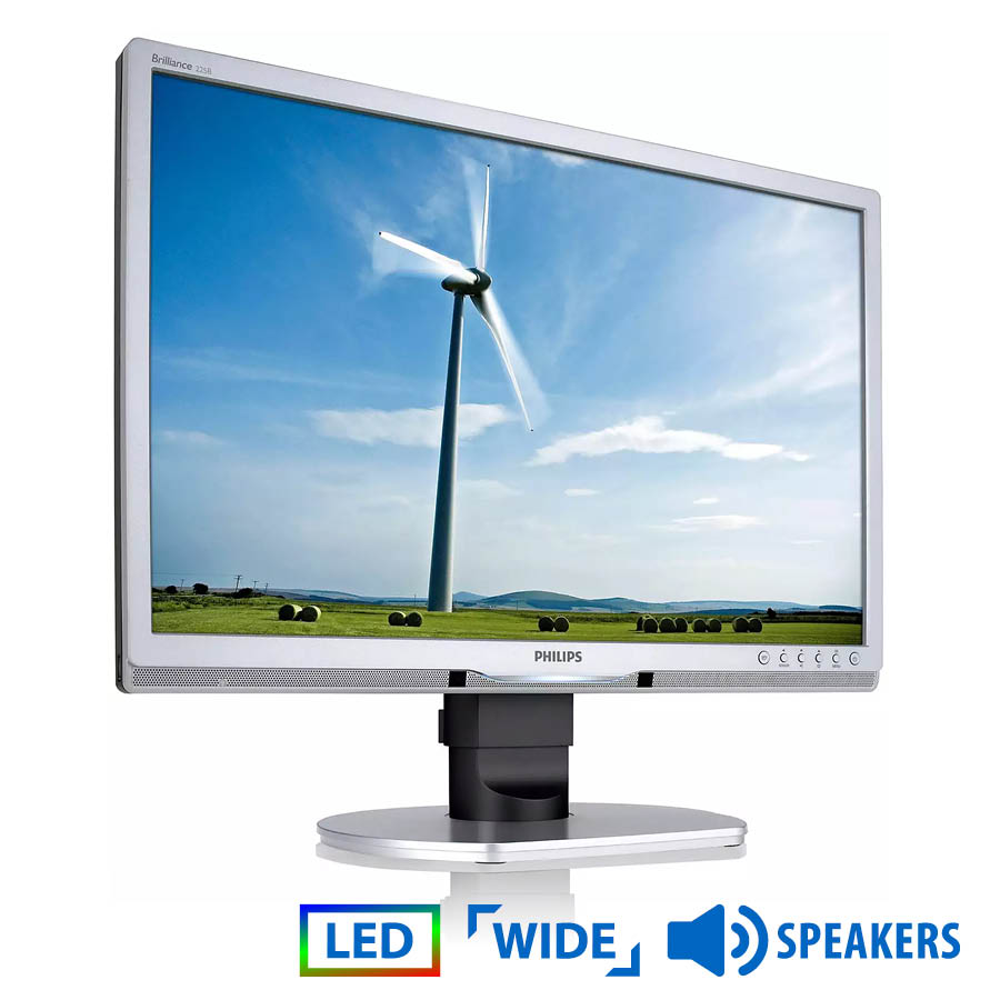Used Monitor 220B4L LED/Philips/22"/1680x1050/Wide/Silver/Black/w/Speakers/D-SUB & DVI-D & USB Hub