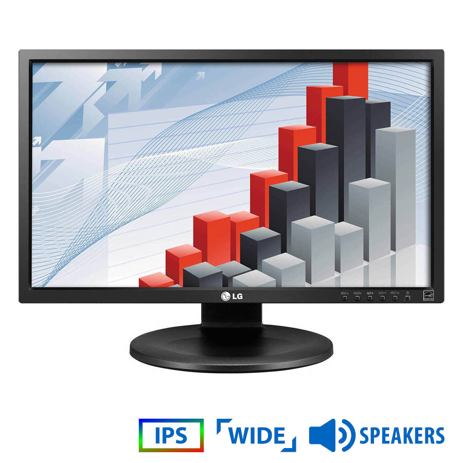 Used Monitor 24MB35PY IPS LED/LG/24"/1920x1080/Wide/Black/w/Speakers/D-SUB & DVI-D & DP & USB HUB