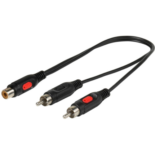VIVANCO AUDIO ADAPTER Y CABLE 0.2m 2X RCA TO RCA black