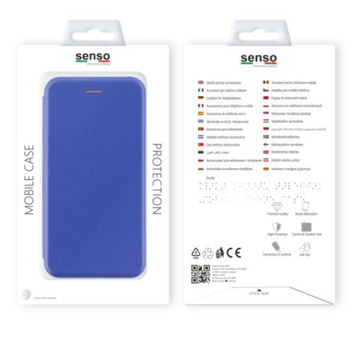 SENSO OVAL STAND BOOK XIAOMI REDMI NOTE 9 blue