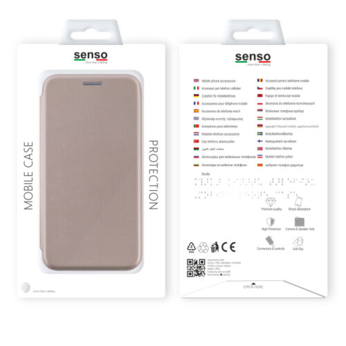SENSO OVAL STAND BOOK HUAWEI P40 LITE E gold