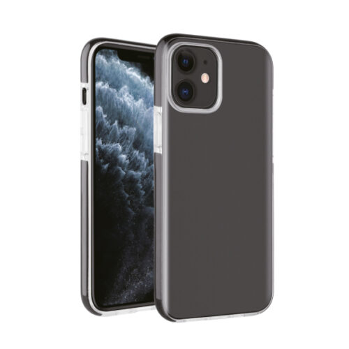 VIVANCO ROCK SOLID CASE IPHONE 12 MINI black transparent backcover
