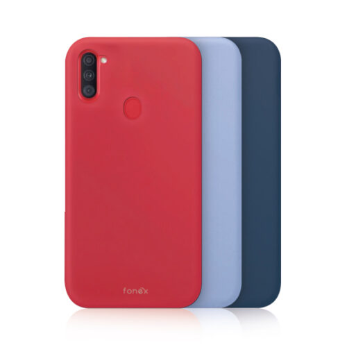 FONEX RAINBOW 3 PACK TPU CASE 0.6mm SAMSUNG A12 Light blue, Red, Blue backcover