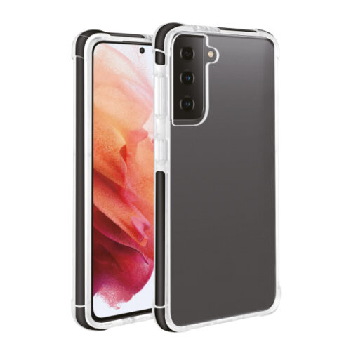 VIVANCO ROCK SOLID COVER CASE SAMSUNG S21 transparent black backcover