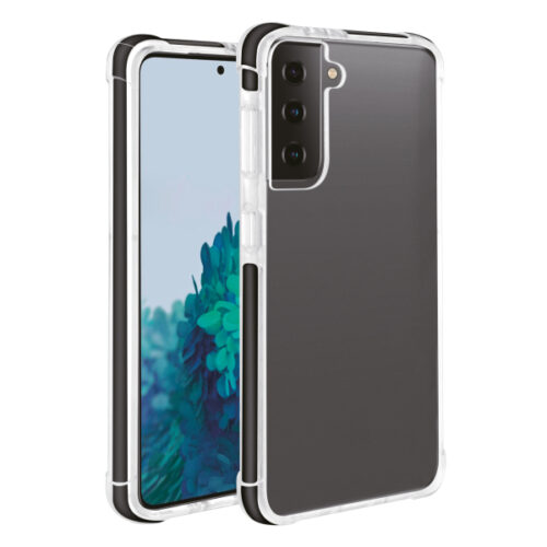 VIVANCO ROCK SOLID COVER CASE SAMSUNG S21 PLUS transparent black backcover