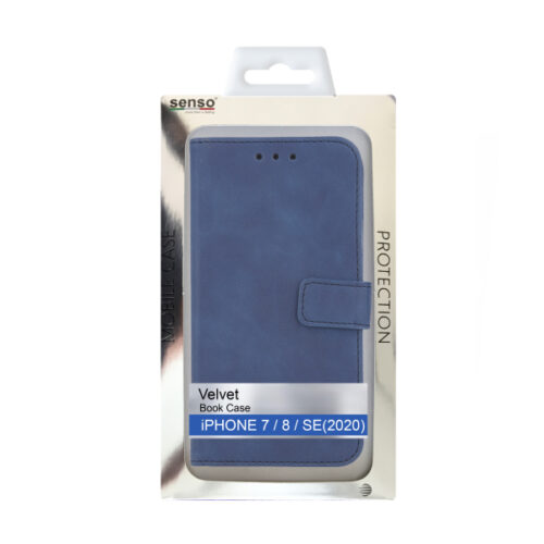 SENSO VELVET BOOK IPHONE 7 / 8 / SE (2020) blue