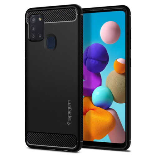 SPIGEN RUGGED ARMOR SAMSUNG A21s black backcover