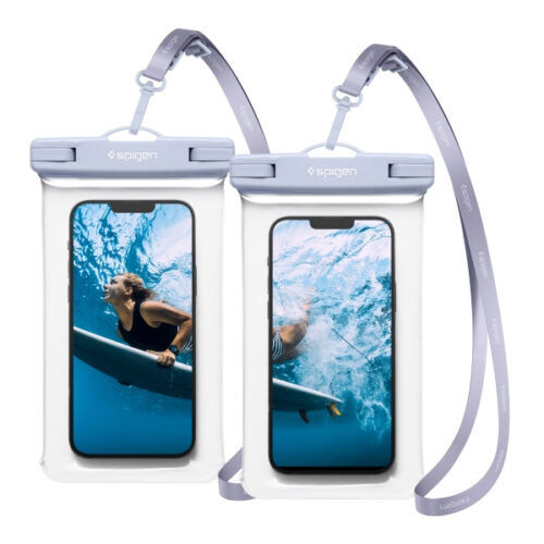 SPIGEN UNIVERSAL A601 WATERPROOF CASE 2 PACK Aqua Blue
