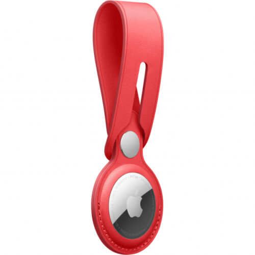 ORIGINAL APPLE AirTag LEATHER LOOP red
