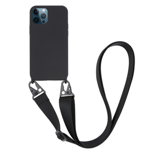 VIVANCO NECKLACE COVER IPHONE 12 PRO MAX black backcover