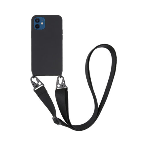 VIVANCO NECKLACE COVER IPHONE 12 / 12 PRO black backcover