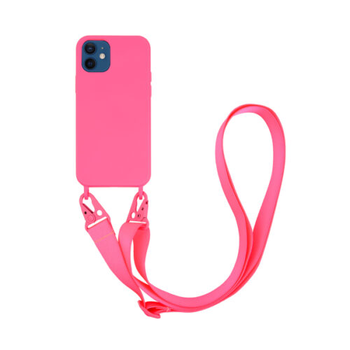 VIVANCO NECKLACE COVER IPHONE 12 / 12 PRO pink backcover
