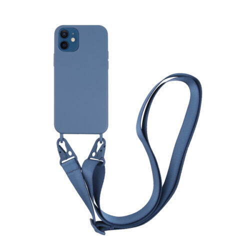 VIVANCO NECKLACE COVER IPHONE 12 / 12 PRO blue backcover