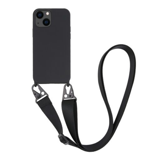 VIVANCO NECKLACE COVER IPHONE 13 black backcover
