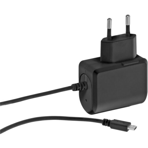 VIVANCO TRAVEL CHARGER MICRO USB FIXED 2.4A black