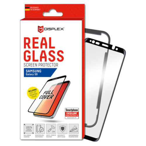 DISPLEX REAL GLASS 3D CURVED SAMSUNG S9 black WITH APPLICATOR