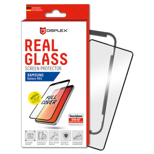 DISPLEX REAL GLASS 3D FULL GLUE SAMSUNG A51 black WITH APPLICATOR