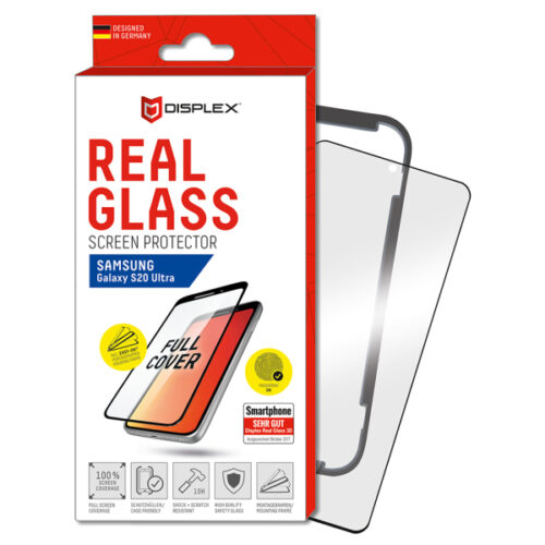 DISPLEX REAL GLASS 3D CURVED SAMSUNG S20 ULTRA black WITH APPLICATOR