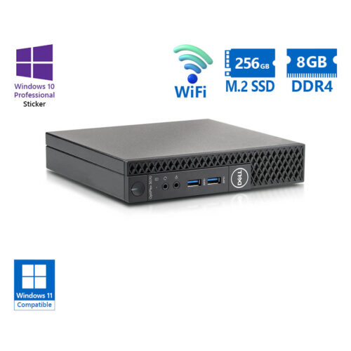 Dell 3070 DM WiFi i5-9500T/8GB DDR4/256GB M.2 SSD/No ODD/10P Grade A Refurbished PC