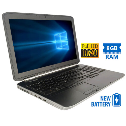 Dell (A-) Latitude E5530 i5-3320M/15.6” FHD/8GB DDR3/500GB/DVD/New Battery/7P Grade A- Refurbished L
