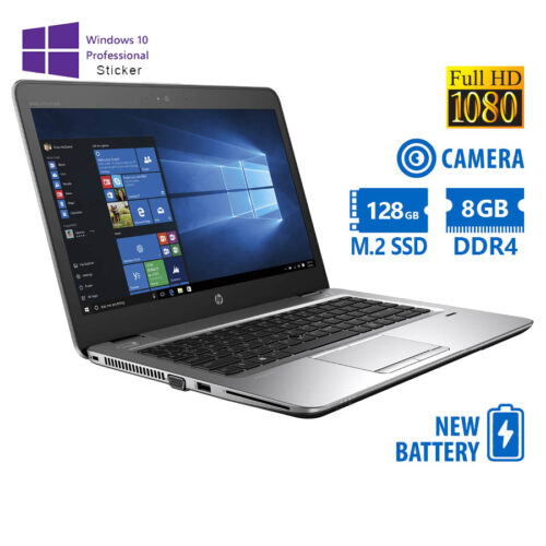 HP Elitebook 840G4 i5-7300U/15.6” FHD/8GB DDR4/128GB M.2 SSD/No ODD/Camera/New Battery/10P Grade A R