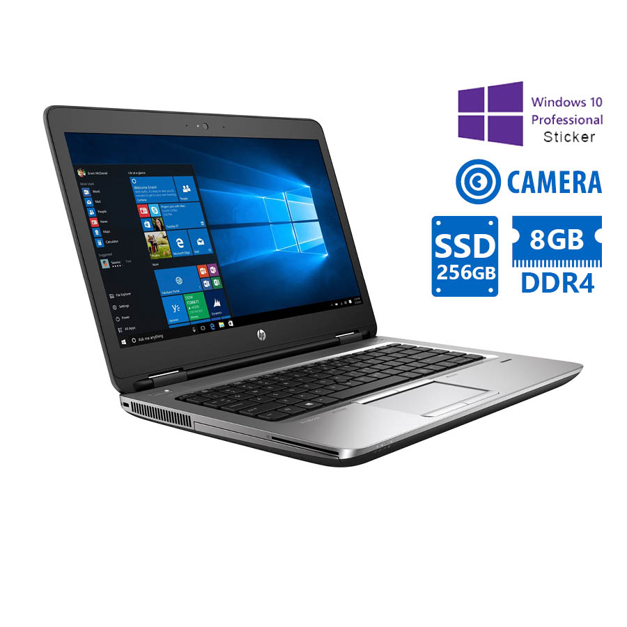 HP ProBook 640G2 i7-6600U/14"/8GB DDR4/256GB SSD/DVD/Camera/10P Grade A Refurbished Laptop