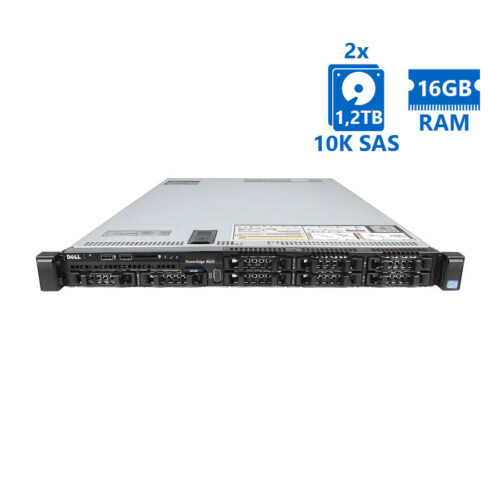 Refurbished Server Dell Poweredge R620 R1U E5-2630/16GB DDR3/2x1.2TB SAS 10K/8xSFF/1xPSU/DVD/PERC H7