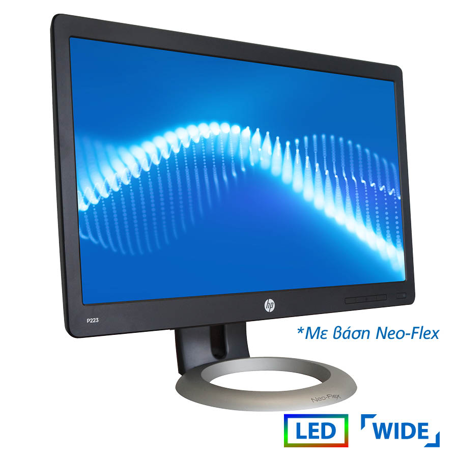 Used (A-) Monitor P223 LED/HP/22"/1920x1080/Black/w/Neo-Flex Stand/Grade A-/D-SUB & DVI-D