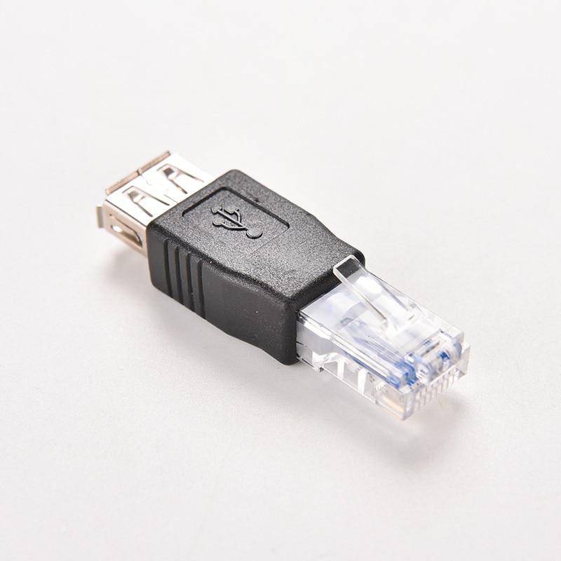 USB Type A Female To RJ45 Male Ethernet LAN Network Router Socket Plug Adapter