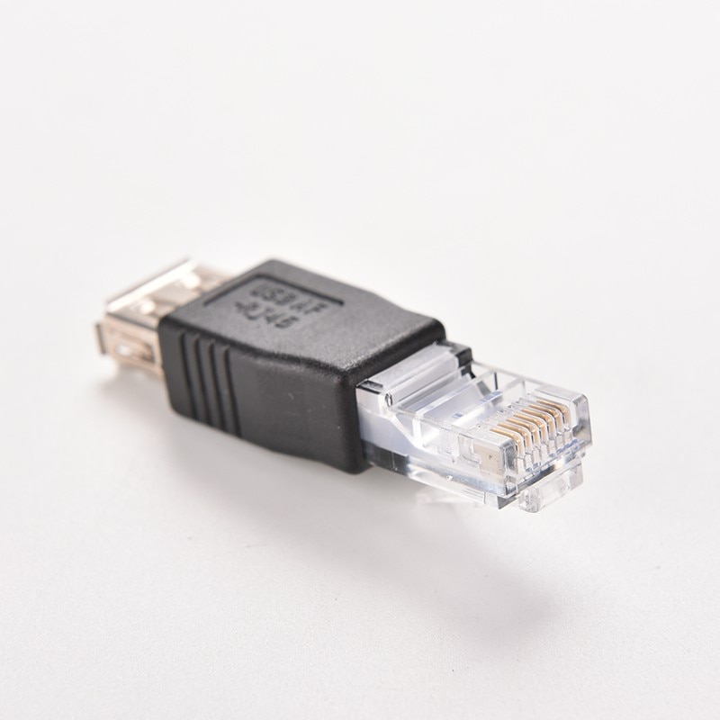 USB Type A Female To RJ45 Male Ethernet LAN Network Router Socket Plug Adapter