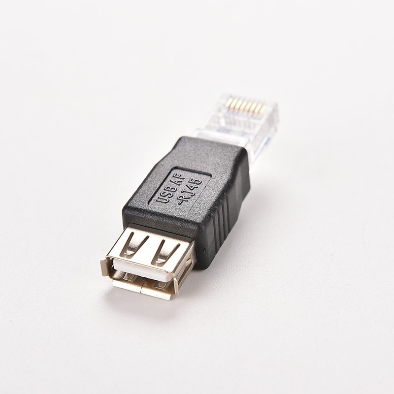 USB Type A Female To RJ45 Male Ethernet LAN Network Router Socket Plug Adapter