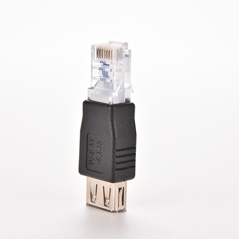 USB Type A Female To RJ45 Male Ethernet LAN Network Router Socket Plug Adapter