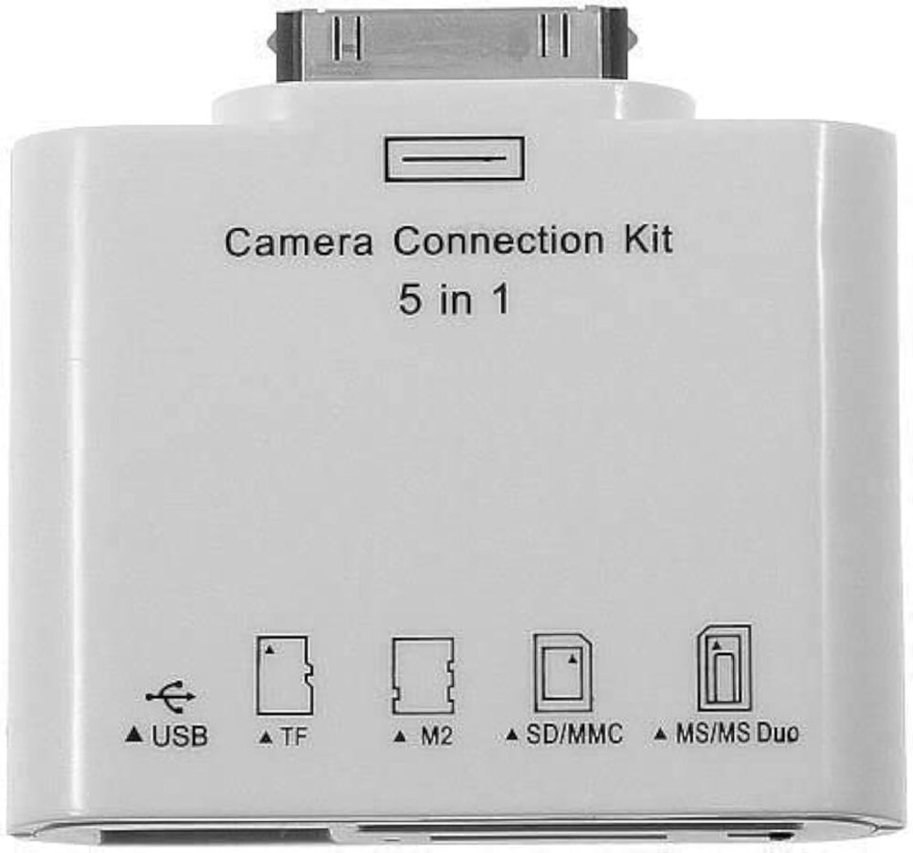 5 in 1 USB Camera Connection Kit Memory Card SD Reader For Apple iPhone/iPad 30 PIN